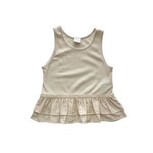 Zara Kids Beige Ruffle Tank Top